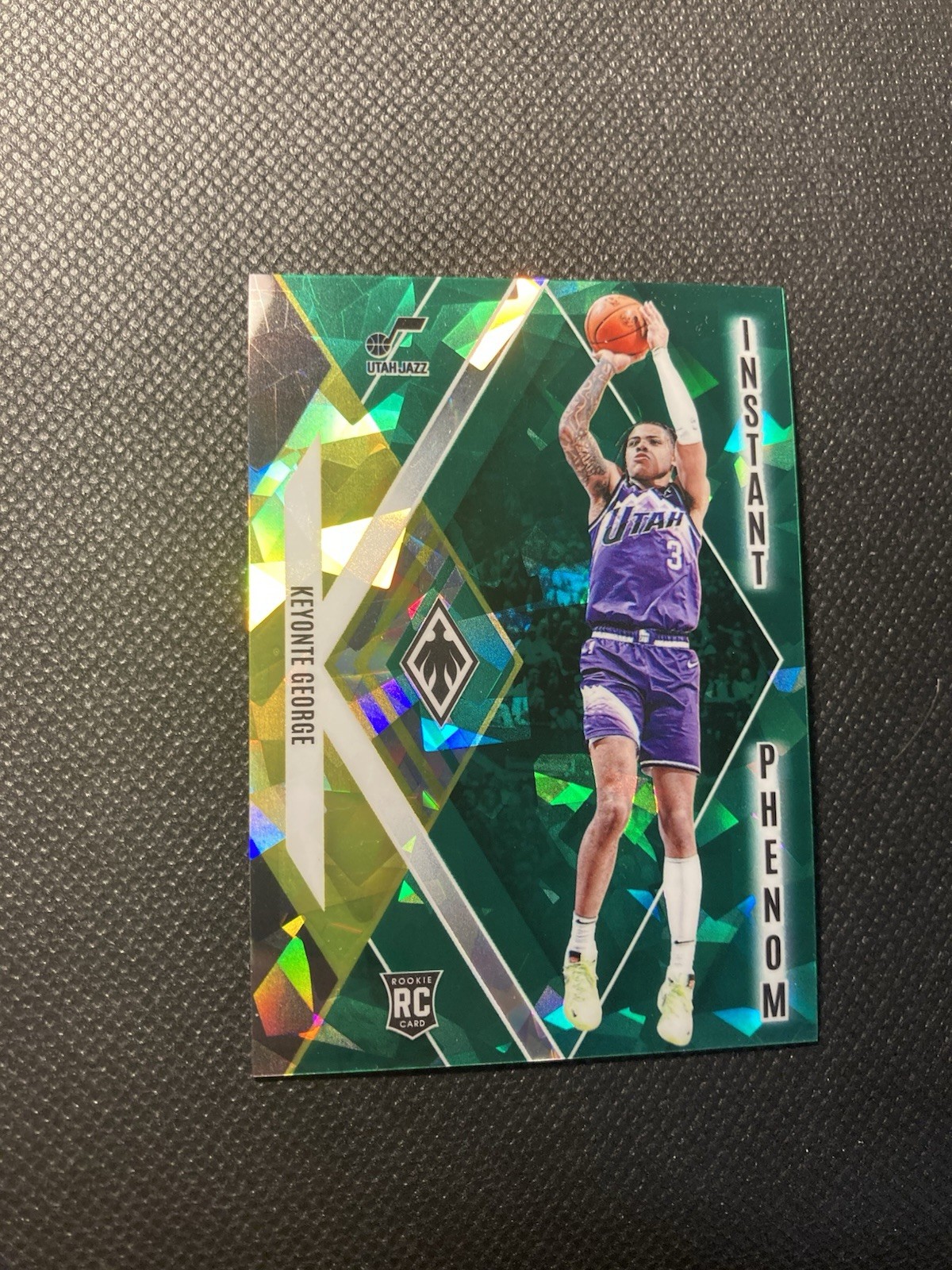 Keyonte George 2023-24 Panini Phoenix - Instant Phenom #5 Green Ice /149 (RC)