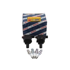 Bosch 2 Ignition Coil NGK 4 Standard Spark Plug Kit For W202 C230 2.3 L4 97-98