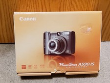 Canon PowerShot A590 IS 8.0MP Digital Camera Bundle with Box Accessories Case