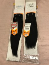 2 Pack 10  12  Color 1 Jet Black Bravo BRAZILIAN REMY YAKY 100 Human Hairoo
