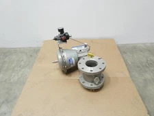 Dezurik VPB V200p Pneumatic Stainless Flanged V-port Ball Control Valve 4in 150