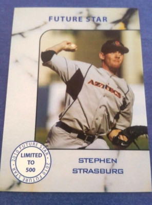 STEPHEN STRASBURG 2010 SHOWCASE PROSPECT CARD NATIONALS (FUTURE STAR) SP #/500