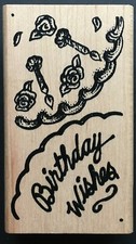 BIRTHDAY WISHES OCCASION WORD PHRASE GREETING CAKE Museum of Modern Rubber Stamp