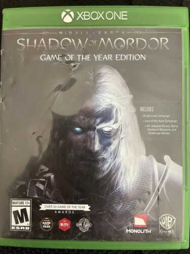 ** XBOX ONE Middle Earth Shadow of Mordor Video Game Tested NO Manual D8-8