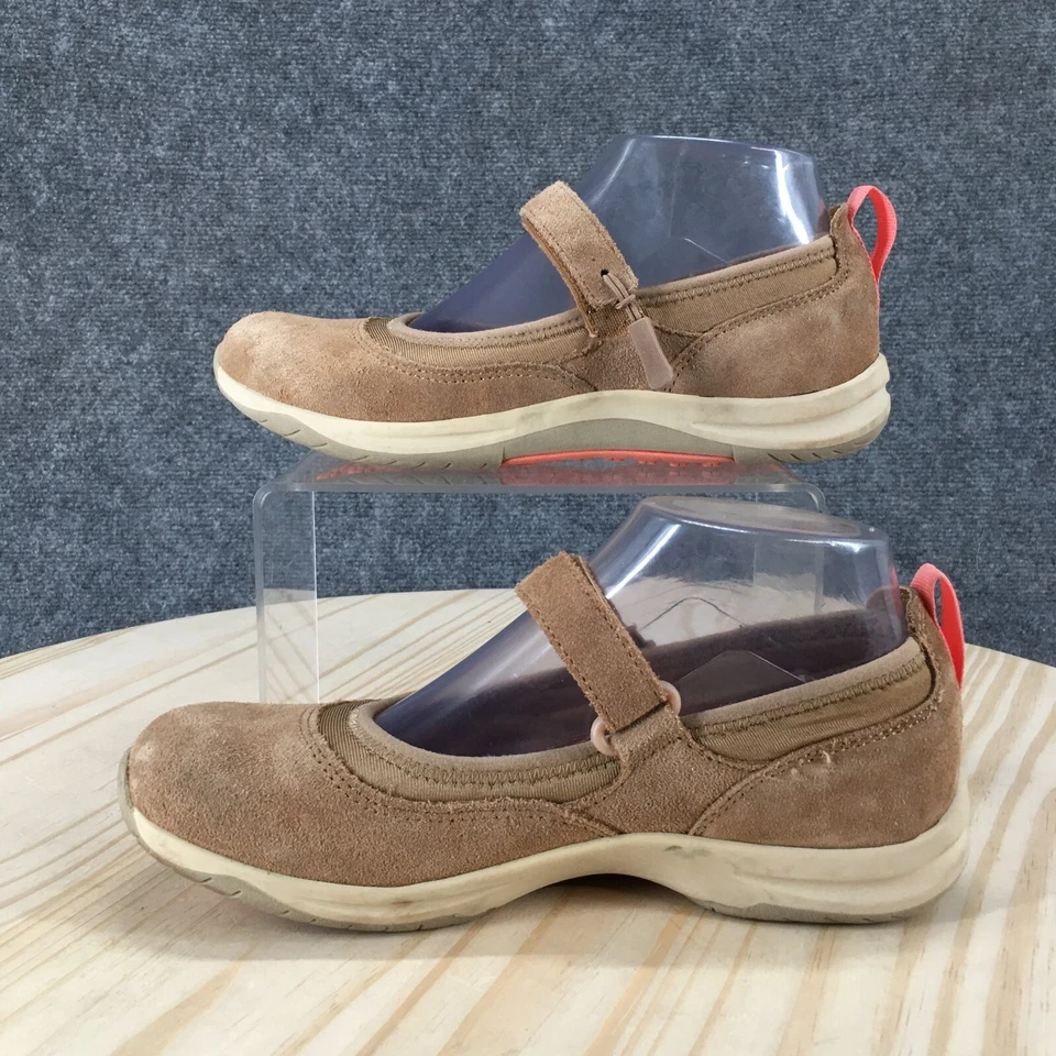 Zapatos Lands End para mujer 6 B Mary Jane beige gancho y bucle cómodos informales de caña baja Foto 2 de 4