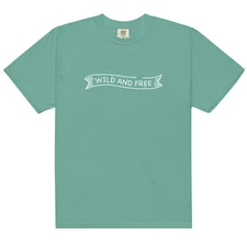 WILD AND FREE T-Shirt Summer Sea Life Heavyweight Comfort Colors Ocean Beach Tee