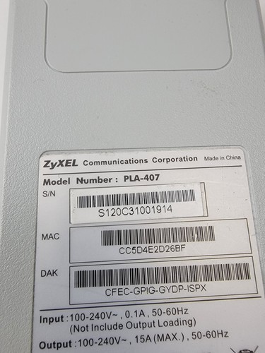 ZyXel PLA-407 Powerline Pass-Thru Ethernet Adapter - Picture 3 of 3