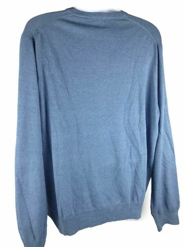 Izod Para Hombre Azul Ligero Mangas Largas Cuello en V Talla Suéter XL/TG/XG #0262 - Imagen 4 de 5