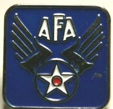 Air Force Association AFA Pin Lapel Pinback Vintage Square Enamel USA Military