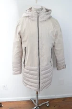 Lole Faith Original Down Jacket Parka Medium Oatmeal ream Puffer Winter Hood