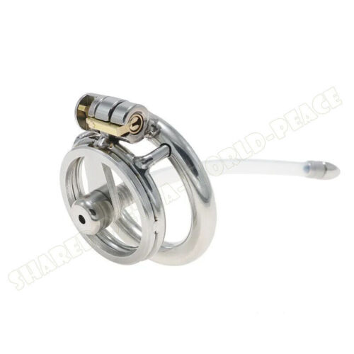 Sissy in acciaio inox blocco peni maschile gabbia metallo/silicone blocco piatto - Foto 22 di 42