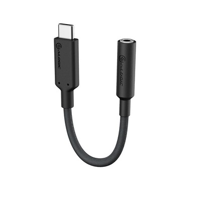 O-Alogic Elements Pro 10cm USB-C to 3.5mm Audio Adapter - Black