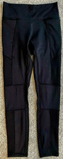 NWT Fabletics Women s Size M/8 High-Waisted Motion365 Moto Black Leggings A6
