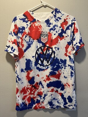 ナイキ サッカー ユニフォーム USA Nike USA 2022 World Cup Pre Match Soccer Tie Dye Jersey DM9553-101