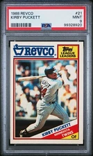 1988 Revco #21 KIRBY PUCKETT PSA 9 Mint Twins HOF