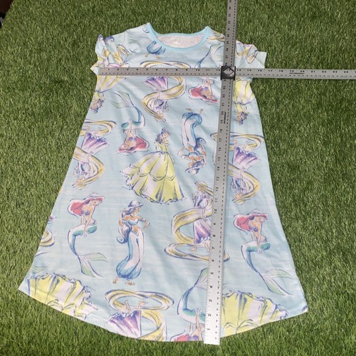Disney Princess Dress Youth 10/12 Medium Blue All Over Print - Picture 5 of 7
