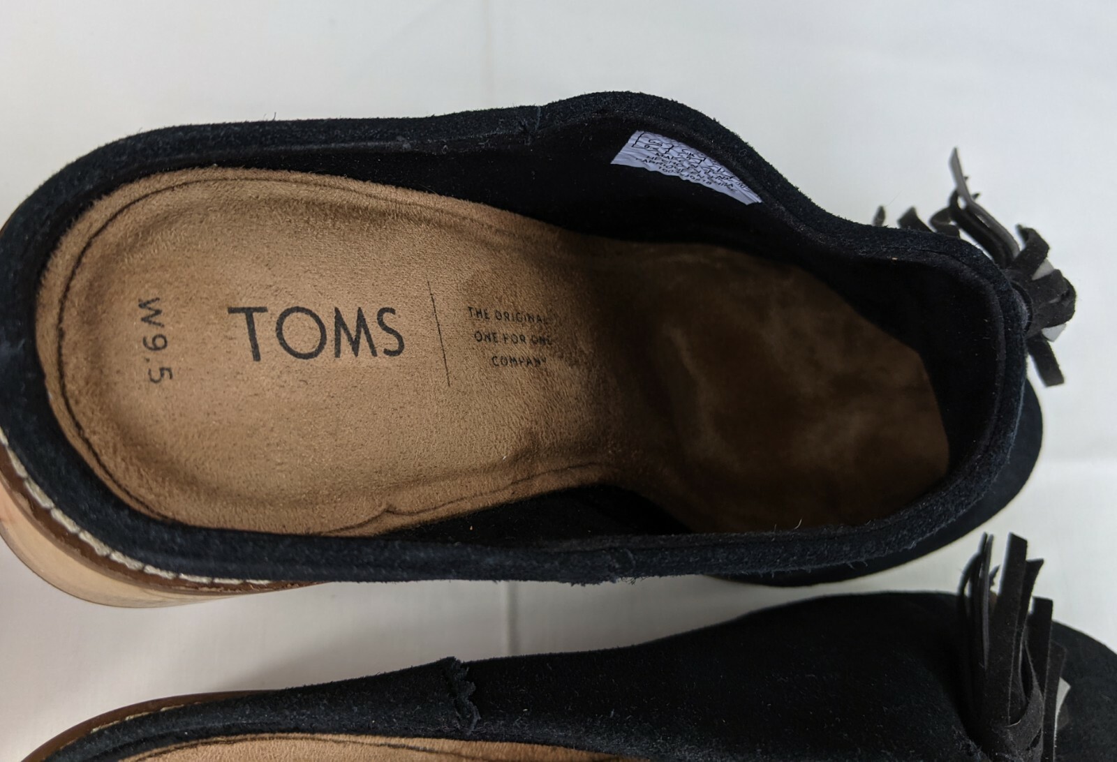 TOMS LEILA Black Suede Clog Heels Shoes Women's S… - image 10