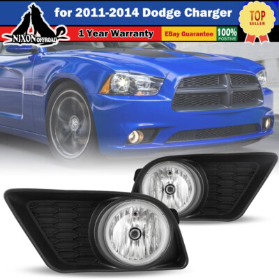 Fog Lights for 2011-2014 Dodge Charger Bumper Lamps +Wiring+Switch Kit Pair 