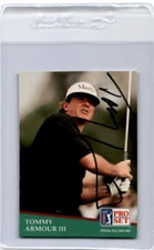 TOMMY ARMOUR III 1991 PRO SET GOLF #180 HARD SIGNED AUTO -  *13623