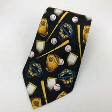 Steven Harris 100% Polyester  Multicolor Baseball Gear 58" x 3.5"  Mens Neck Tie