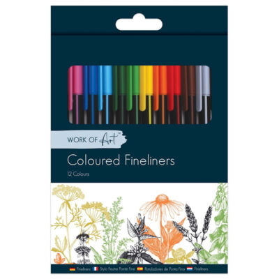 Farbige Fineliner - 12er-Pack helle Farben Färbung feine Feder Schreiben Zeichnung