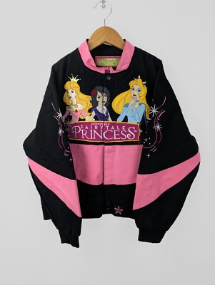 VTG JEFF HAMILTON Kids Sz XL 11-12 Pink Disney Princess Racing