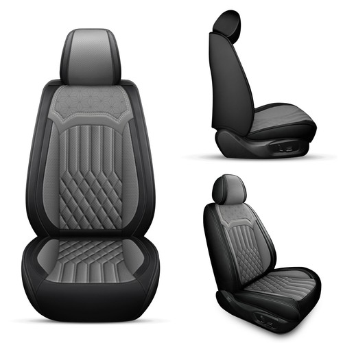 For Kia K5 2021-2025 PU Leather Car 5-Seat Covers Front Rear Cushion Pad Gray - Picture 4 of 10