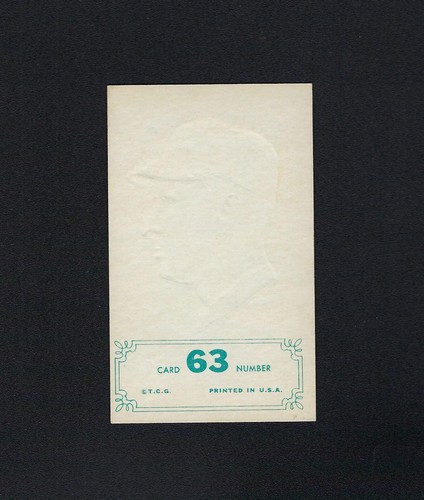 1965 Topps Embossed #63 JOE CUNNINGHAM Senators insert NO CREASES - Picture 2 of 2