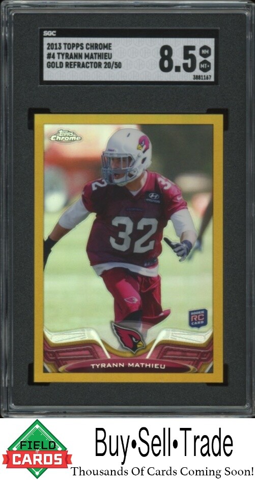 Tyrann Mathieu Topps Chrome #4 Gold Refractor
