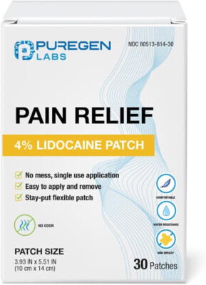 Puregen Labs  Pain Relief Patches | 4% 30 count