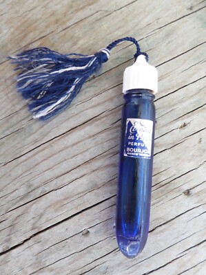 Vintage Bourjois Evening in Paris Cobalt Blue Perfume Bottle w/ Tassel Empty