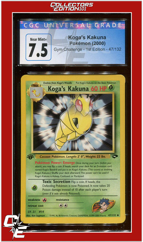 Koga's Kakuna (1st Edition) graded CGC 7.5 for sale on eBay