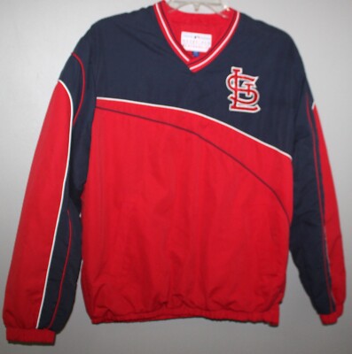 GENUINE MERCHANDISE ST. LOUIS CARDINALS MLB BASEBALL PULLOVER JACKET MEDIUM