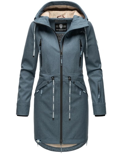Marikoo Damen Softshell Outdoor Jacke Übergangs Funktions Regen Mantel Racquelle - Bild 38 von 106