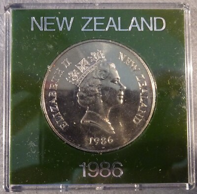 1986 NEW ZEALAND - $1 DOLLAR - KAKAPO BIRD - BU Cu-Ni CROWN
