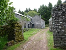 Photo 6x4 Ffordd-las fawr farmstead in Mynydd Du Forest Partrishow This i c2011