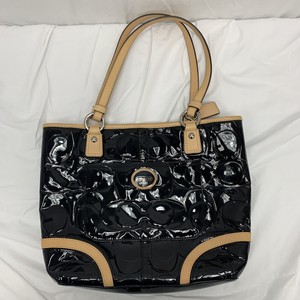 black brown coach purse
