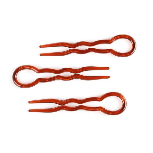 Einfache Haargabel Stylingwerkzeug Haarnadel U Form Haarklammer Haarstab Kunststoff - Bild 3 von 7