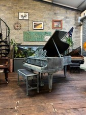 SALE! Bluthner Model 7 Grand Piano - Finished in Sea Green & Stool - CAN DELIVER