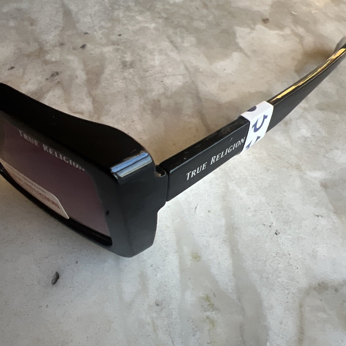 TRUE RELIGION Black Square Sunglasses TRM1771 New | eBay