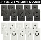 10 Pack Socket Dual Usb Wall Outlet Charger Port With 15A Electrical Receptacles