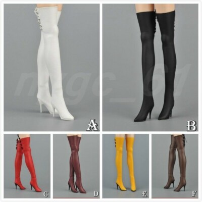 OS001 1/6 Female Boots Long Strap Boot Shoes Model for 12'' Action Figure Body