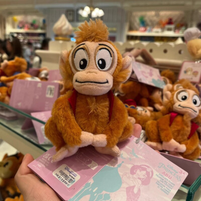 Authentic Hong Kong Disney Abu Aladdin Monkey Magnetic Shoulder Pal Plush  Toy