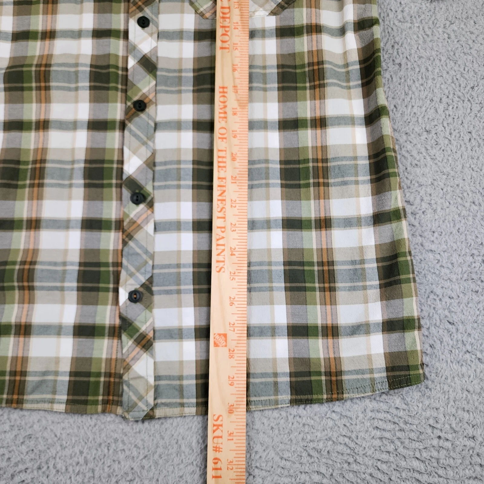 outdoor-research plaid short sleeve hiking fishing shirt