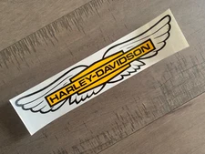 1970s DEADSTOCK VINTAGE 70s HARLEY DAVIDSON CLEAR STICKER CAR WINDOW DECAL 80s