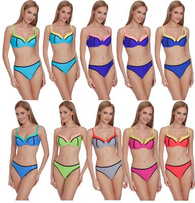 Merry Style Damen Bikini Set Geformter Push-Up Italienisches Material 46-44