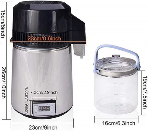 Distillatore di alcool elettrico da banco 4L/1Gal Still con bottiglia di collegamento fai da te - Foto 7 di 7