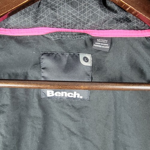 Bench windbreaker Jacket Size large thin spring cotton black hidden hood - Picture 14 of 17