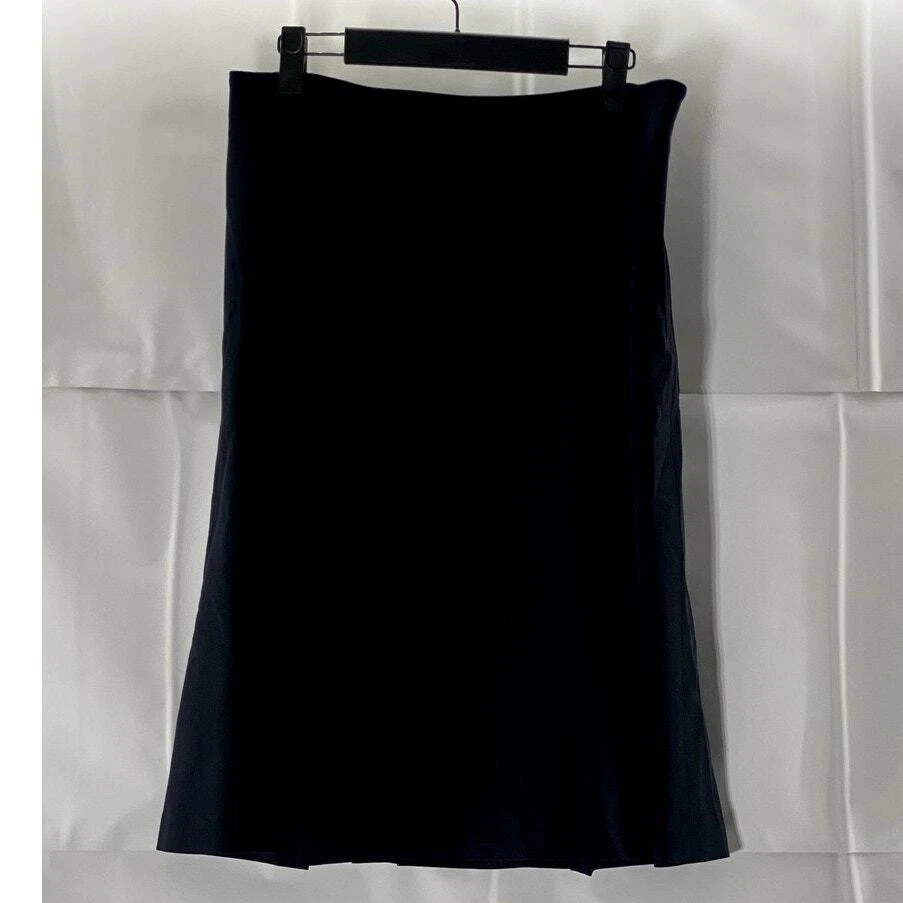 PIAZZA SEMPIONE Women's Blue Wool-Blend A-Line Knee-Length Skirt SZ 46(US10)