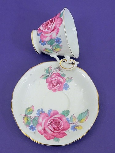 Paragon England Pink Roses Cup & Saucer Set 119 - Picture 5 of 7